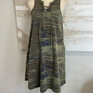 Z Supply Camo T-Shirt Dress with Pockets